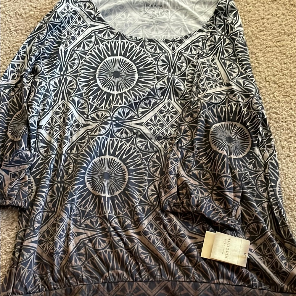 Sonoma Graphic 3/4 Sleeve Tunic